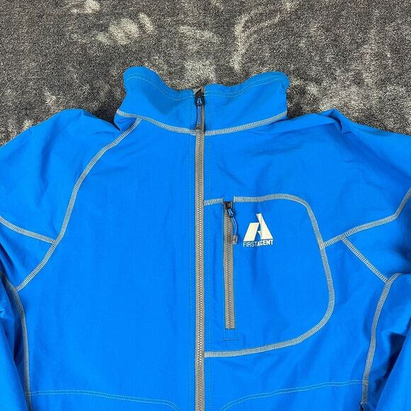 Eddie Bauer First Ascent Whittaker Lightweight Mock Neck Full Zip Blue Jacket M - Picture 2 of 11